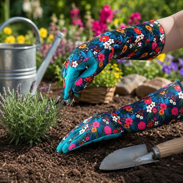 Рукавиці садові VIBRANT подовжені жіночі із захистом від шипів 4004 фото